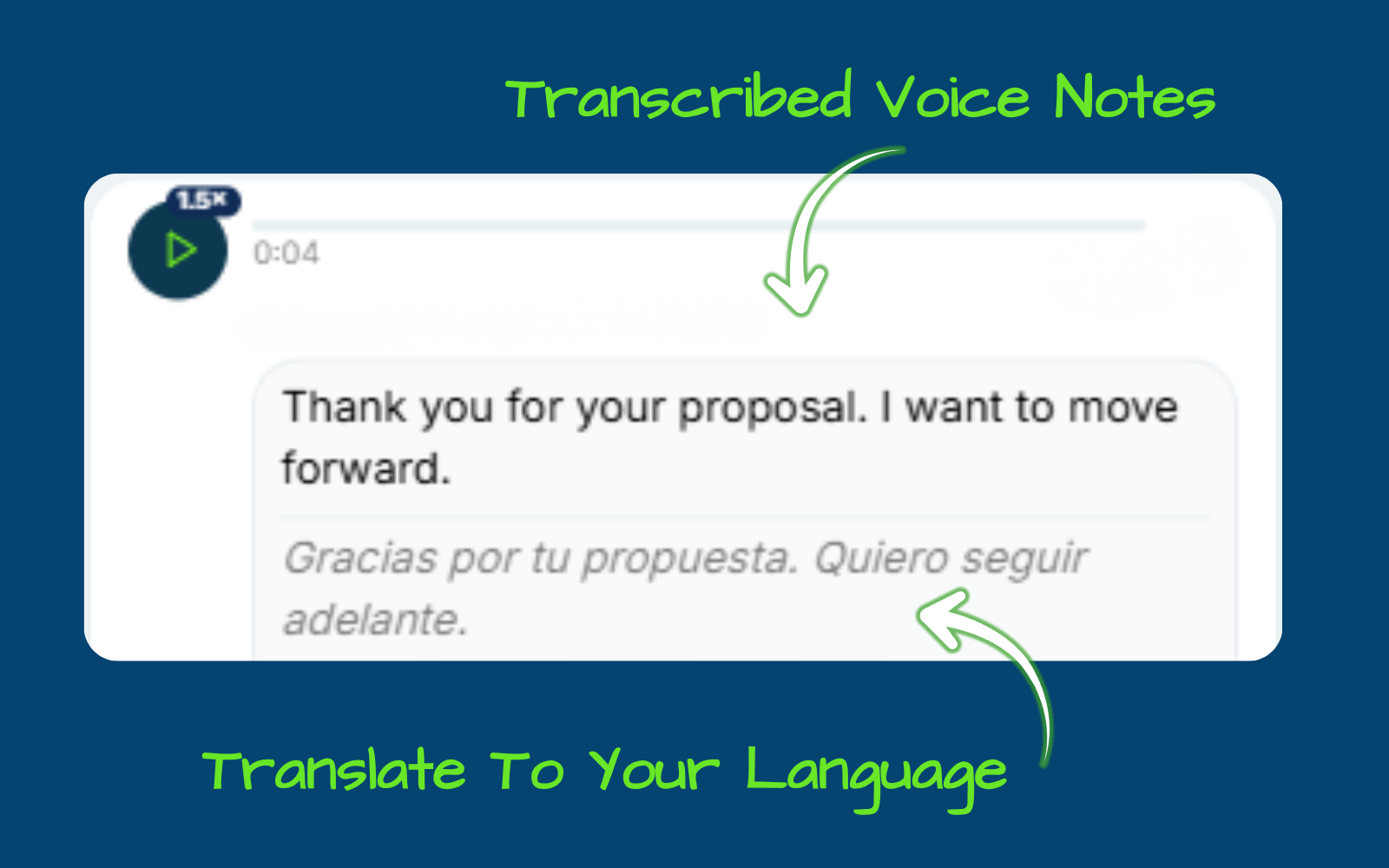 Voice Note Translation